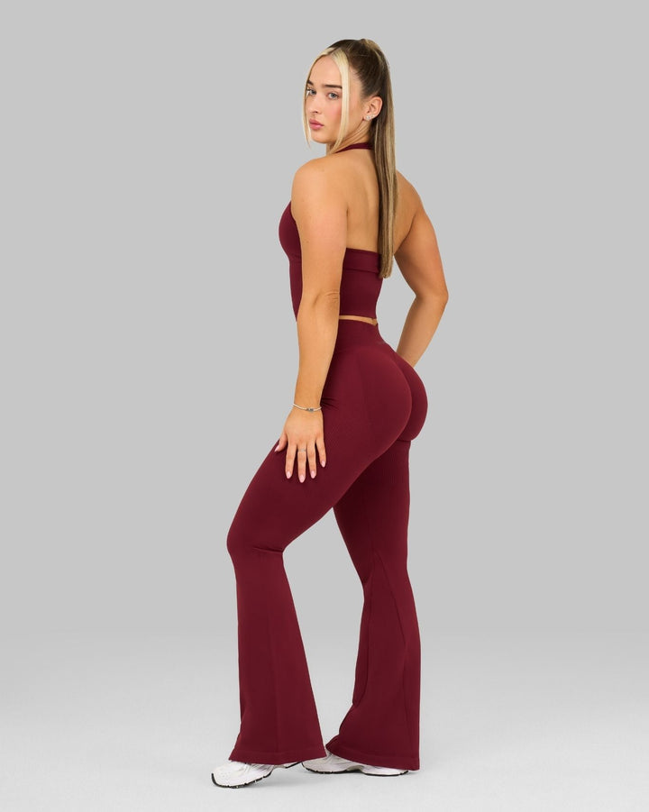 Elevate™ Sculpting Mid V-Waist Flare Leggings | Fine Wine
