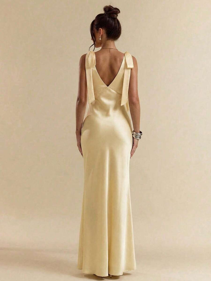 Celeste Deep V Maxi Dress