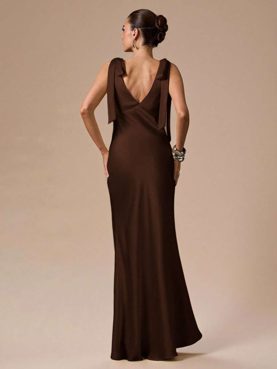 Celeste Deep V Maxi Dress