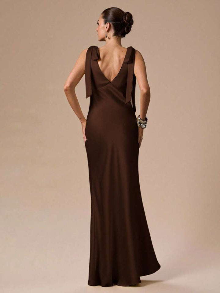 Celeste Deep V Maxi Dress