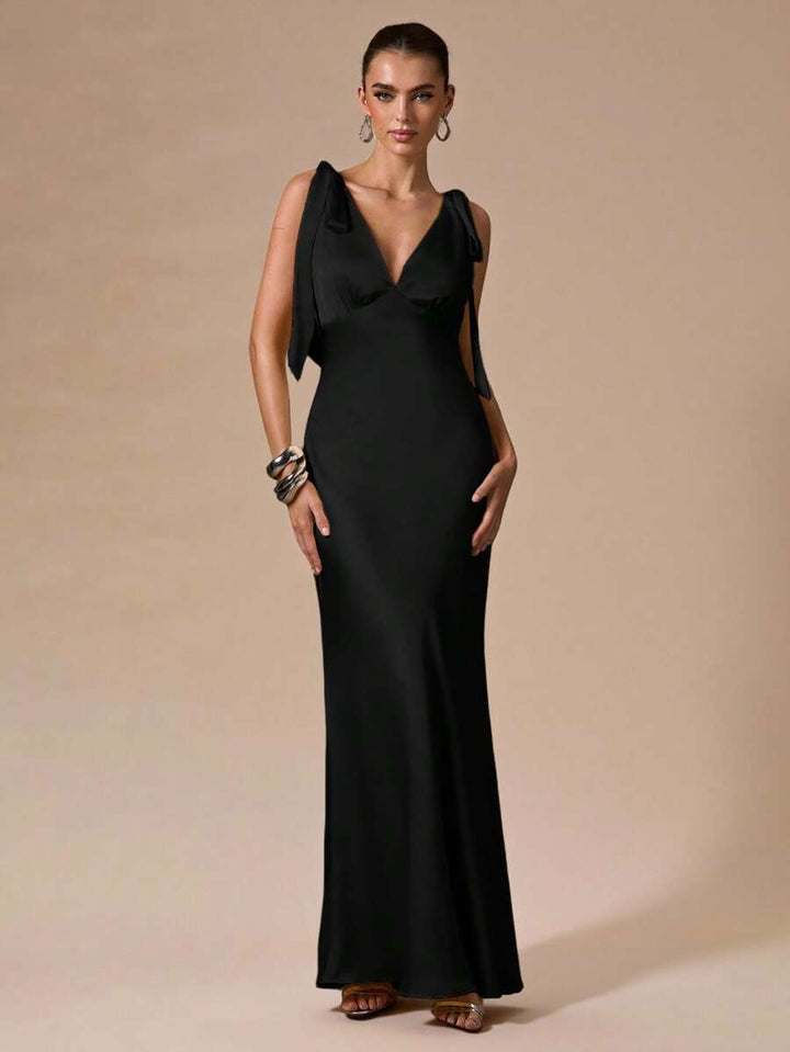 Celeste Deep V Maxi Dress