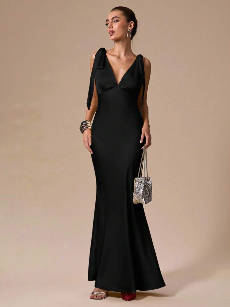Celeste Deep V Maxi Dress
