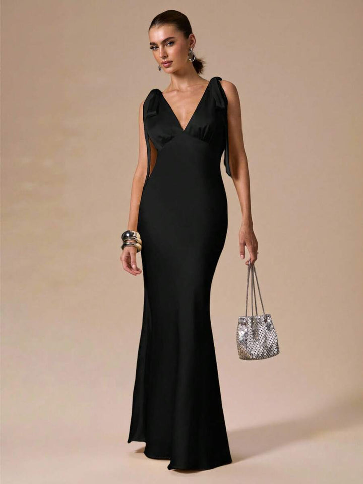 Celeste Deep V Maxi Dress
