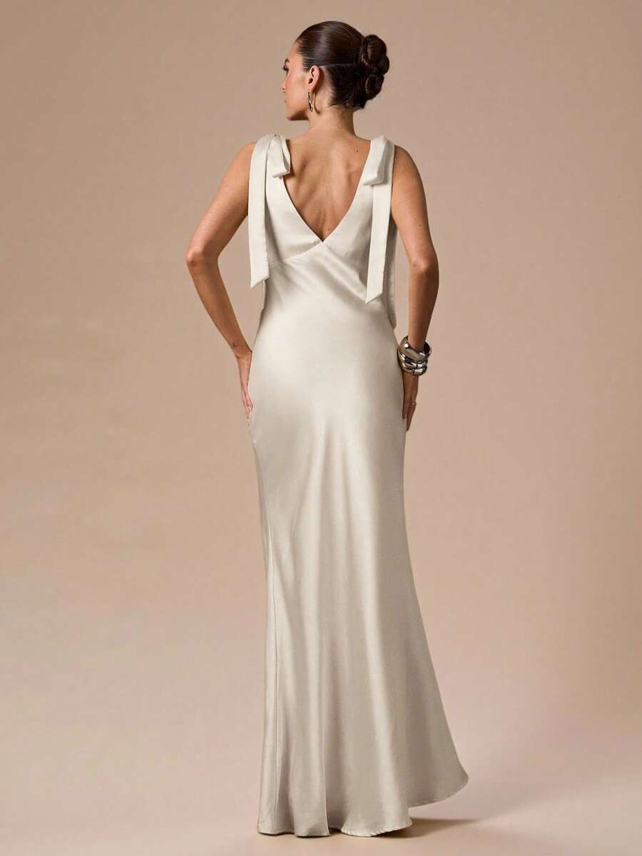 Celeste Deep V Maxi Dress