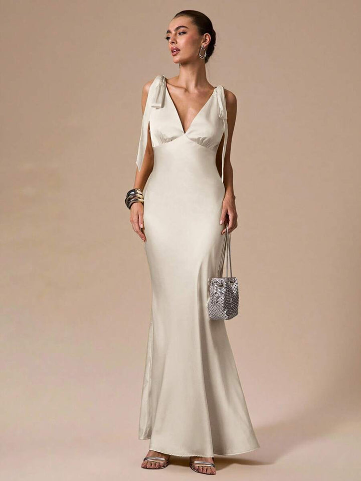 Celeste Deep V Maxi Dress