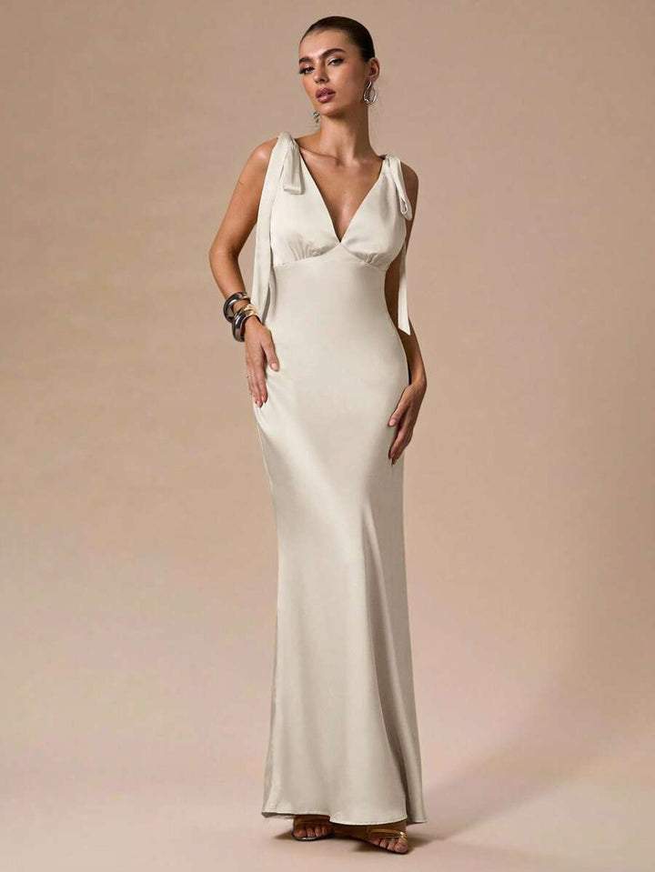 Celeste Deep V Maxi Dress