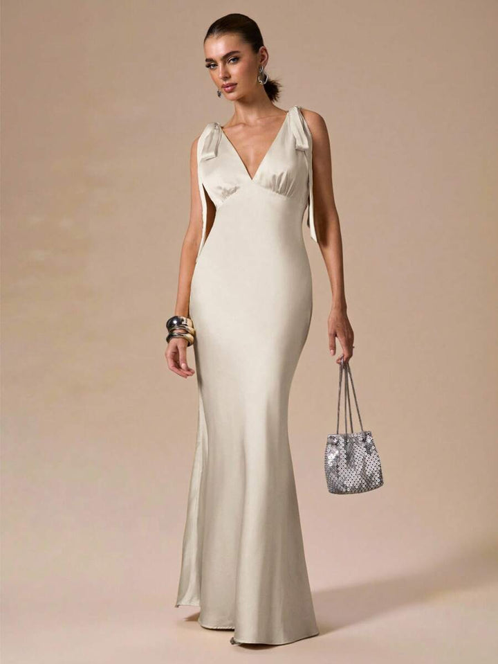 Celeste Deep V Maxi Dress