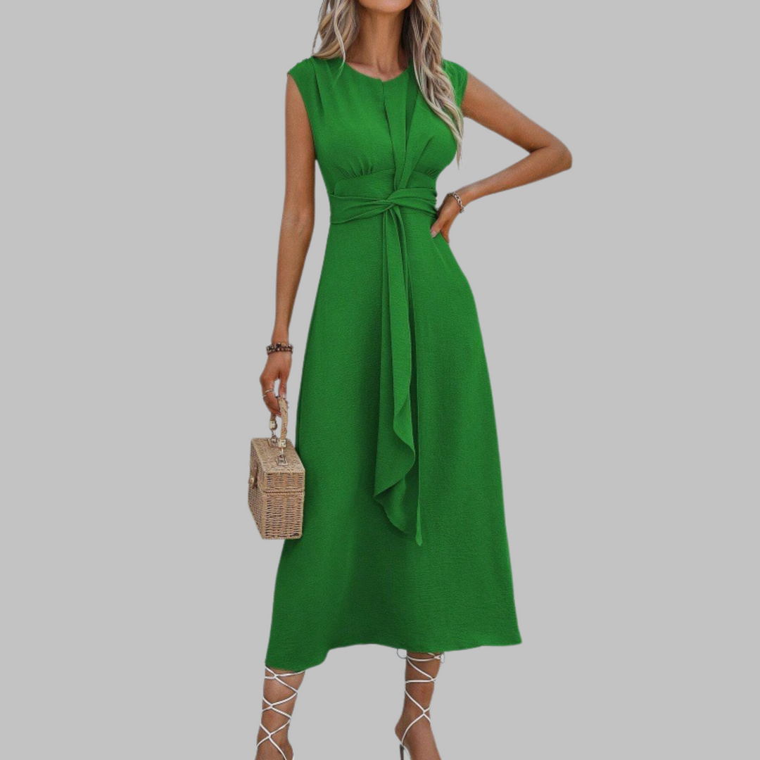 STELLA – TIE-WAIST MIDI DRESS