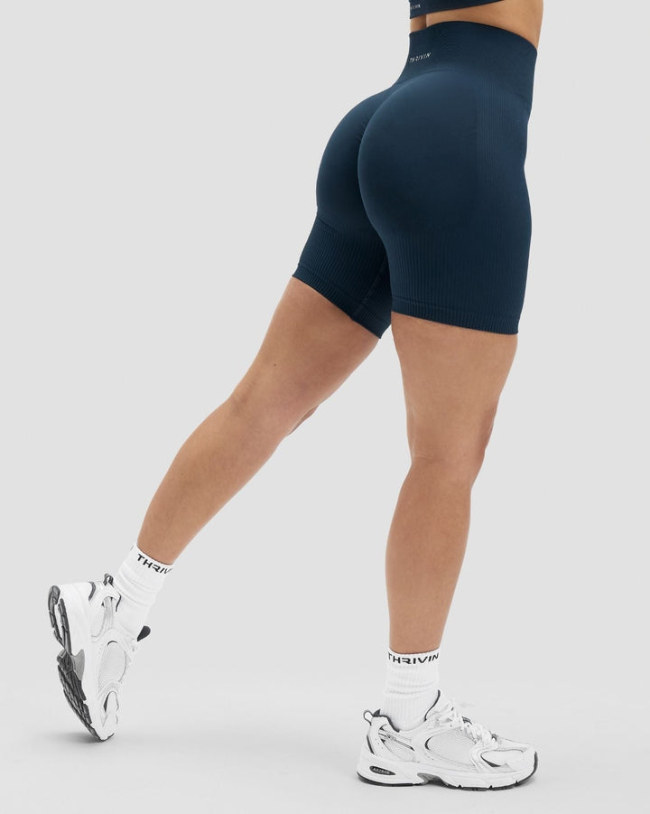 Elevate™ Sculpting High Waist Scrunch Shorts | Midnight Navy