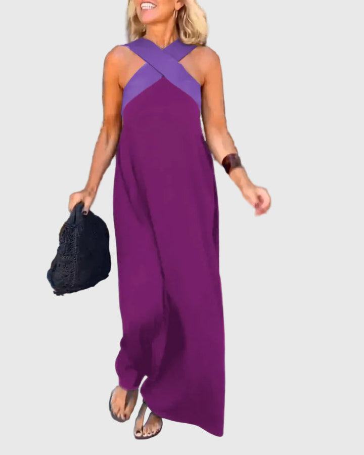 ELLA – CROSS-STRAP MAXI DRESS
