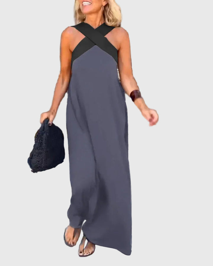 ELLA – CROSS-STRAP MAXI DRESS