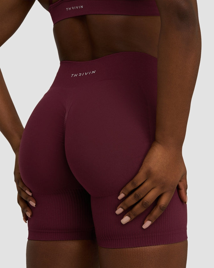 Elevate™ Sculpting Mid Waist Scrunch Shorts | Merlot