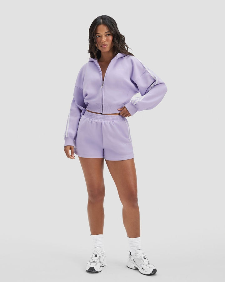 Essential Jersey Stripe Shorts | Lilac