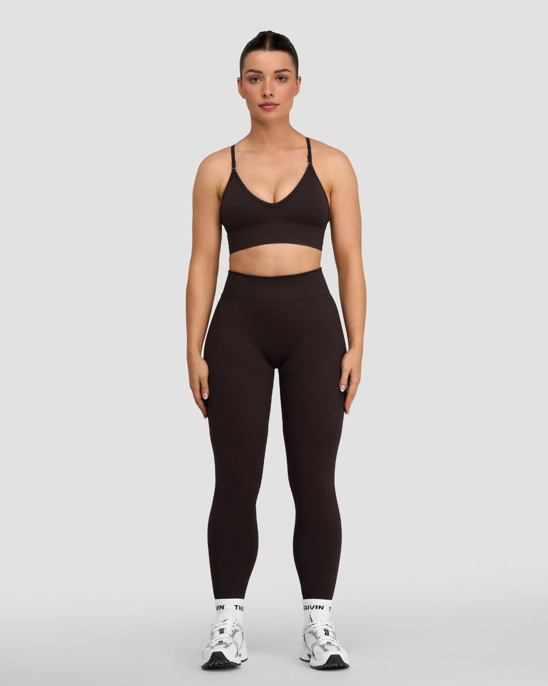 Elevate™ Sculpting Mid Waist Scrunch Leggings | Coffee
