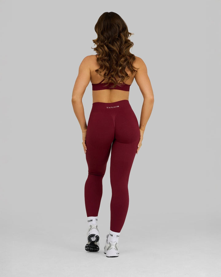 Elevate™ Sculpting Mid Waist Scrunch Leggings | Fine Wine