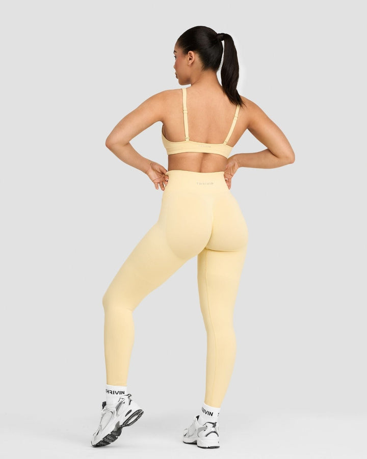Elevate™ Sculpting High Waist Scrunch Leggings | Golden Butter