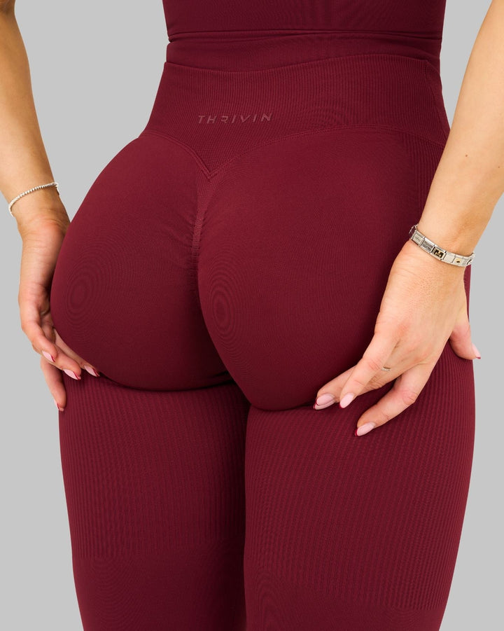Elevate™ Sculpting Mid V-Waist Flare Leggings | Fine Wine