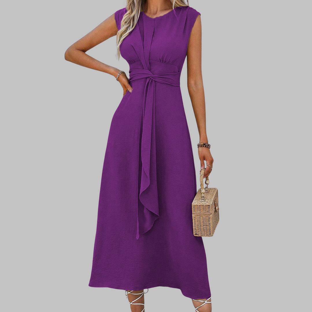 STELLA – TIE-WAIST MIDI DRESS