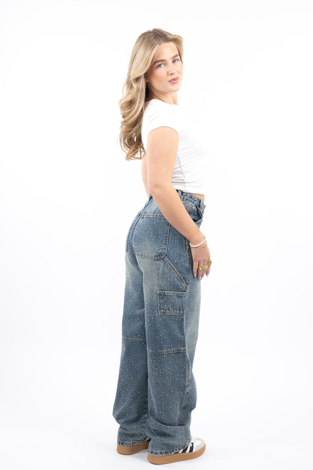 Glitter Carpenter Jeans - No Stretch