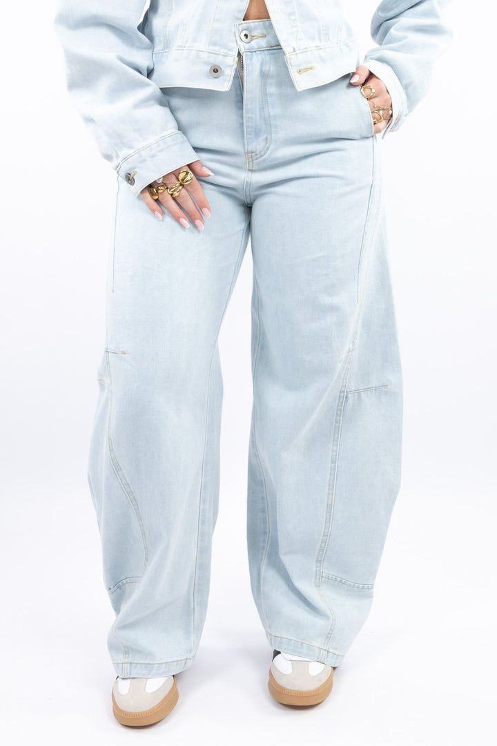 Light Wash Balloon Jeans