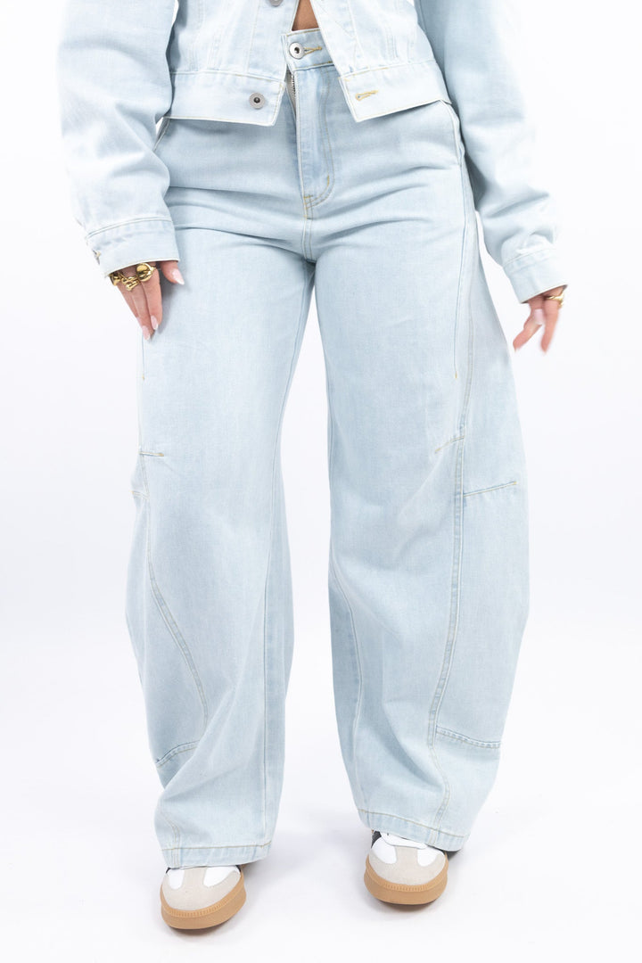 Light Wash Balloon Jeans