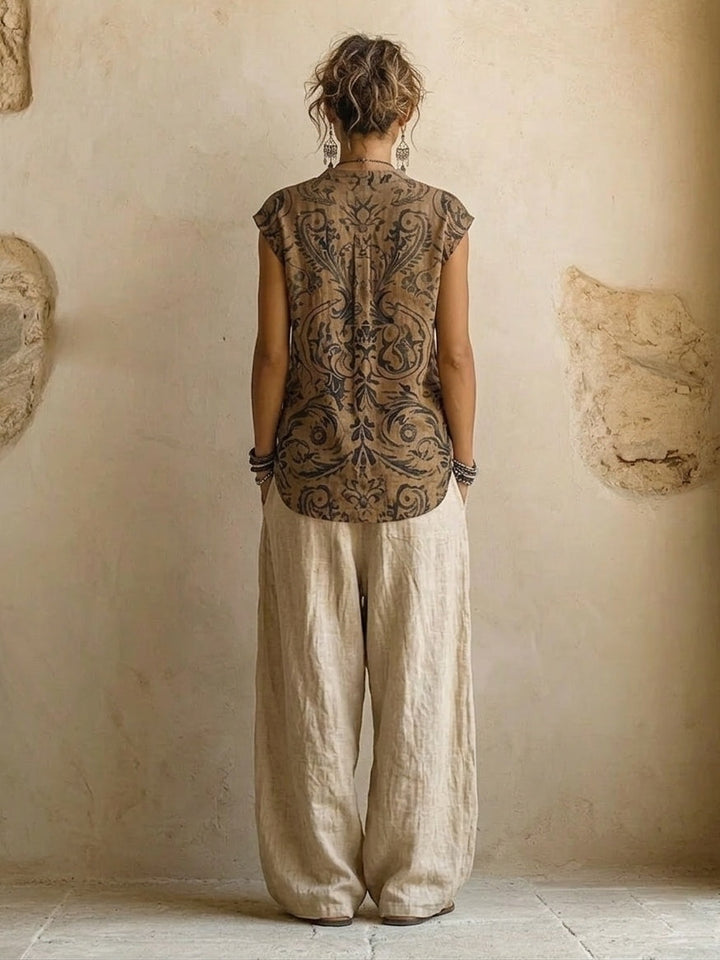 Women's Three-Piece Linen Set