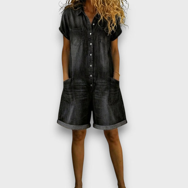 Sophie | Vintage-Inspired Relaxed Fit Short Overalls