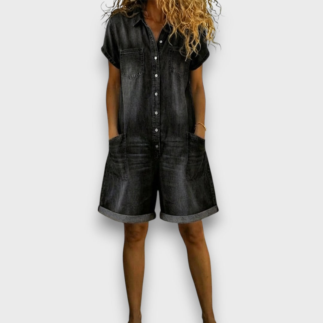 Saylor | Retro-Inspired Cotton Denim Overalls